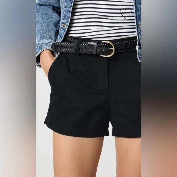 J. Crew Women’s Classic Chino 3.5” Inseam 100% Cotton Shorts Black NWT - Picture 3 of 16